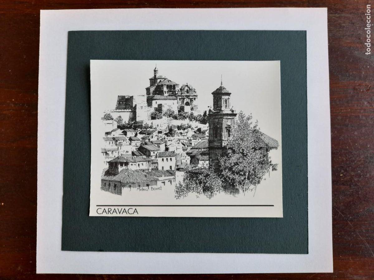Sammelleidenschaft Papier: Caravaca, reproduccion de ilustraci&oacute;n a plumilla de esta poblaci&oacute;n en Murcia