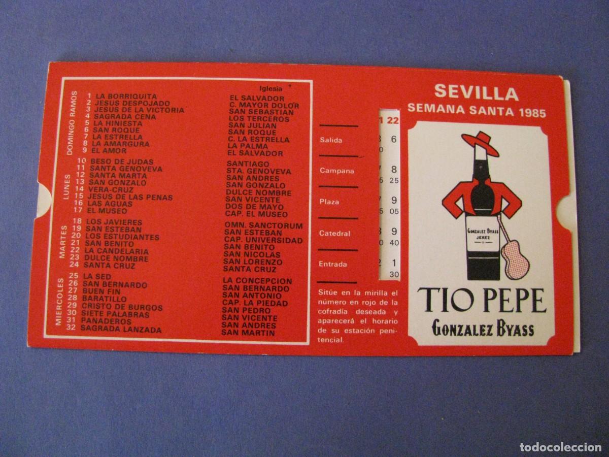 Coleccionismo: PROGRAMA DE SEMANA SANTA DE SEVILLA 1985. TIO PEPE. - Foto 1