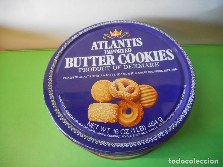 Coleccionismo: BONITA CAJA METALICA DE GALLETAS. DIAMETRO 19 CM, ALTO 9 CM