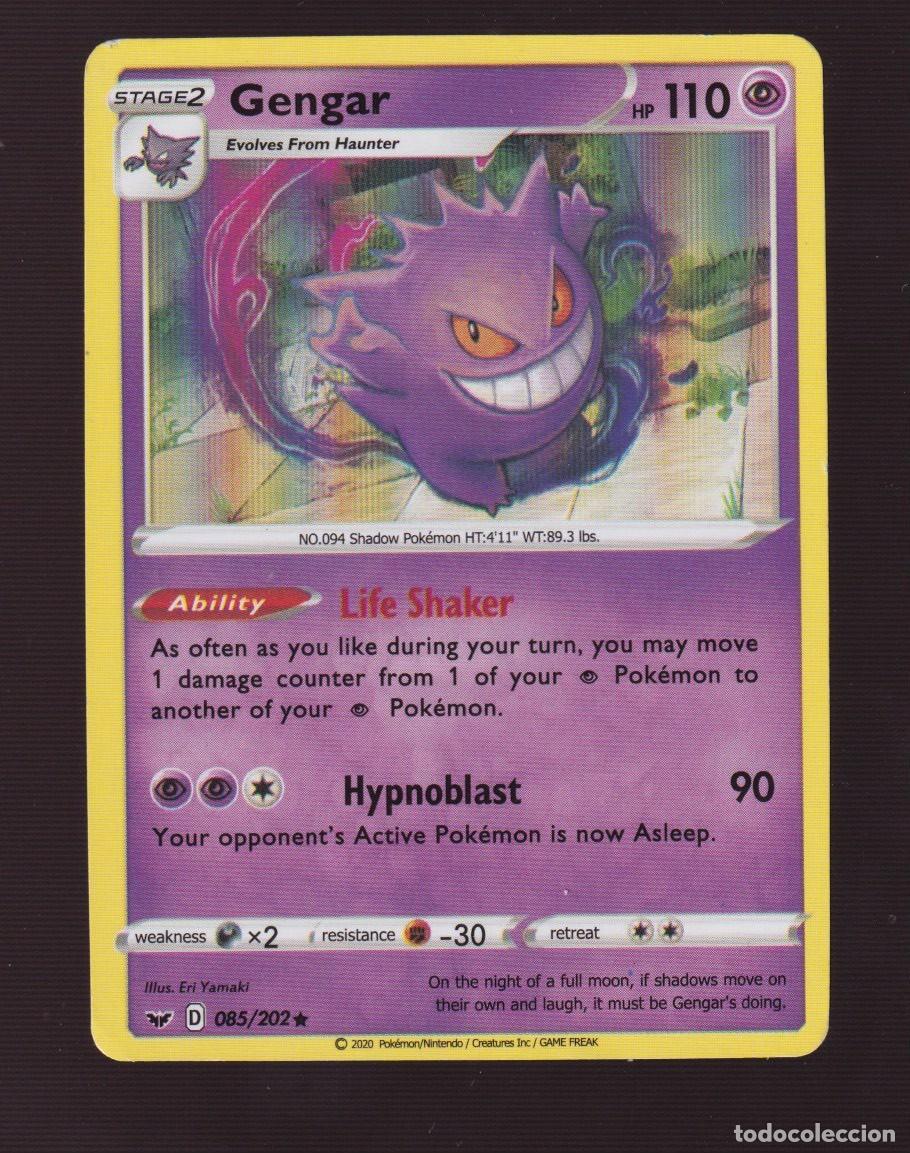 Coleccionismo: CROMOS DE POK&Eacute;MON BASIC GENGAR N &ordm; 094 HP 110 DEL A&Ntilde;O 2020