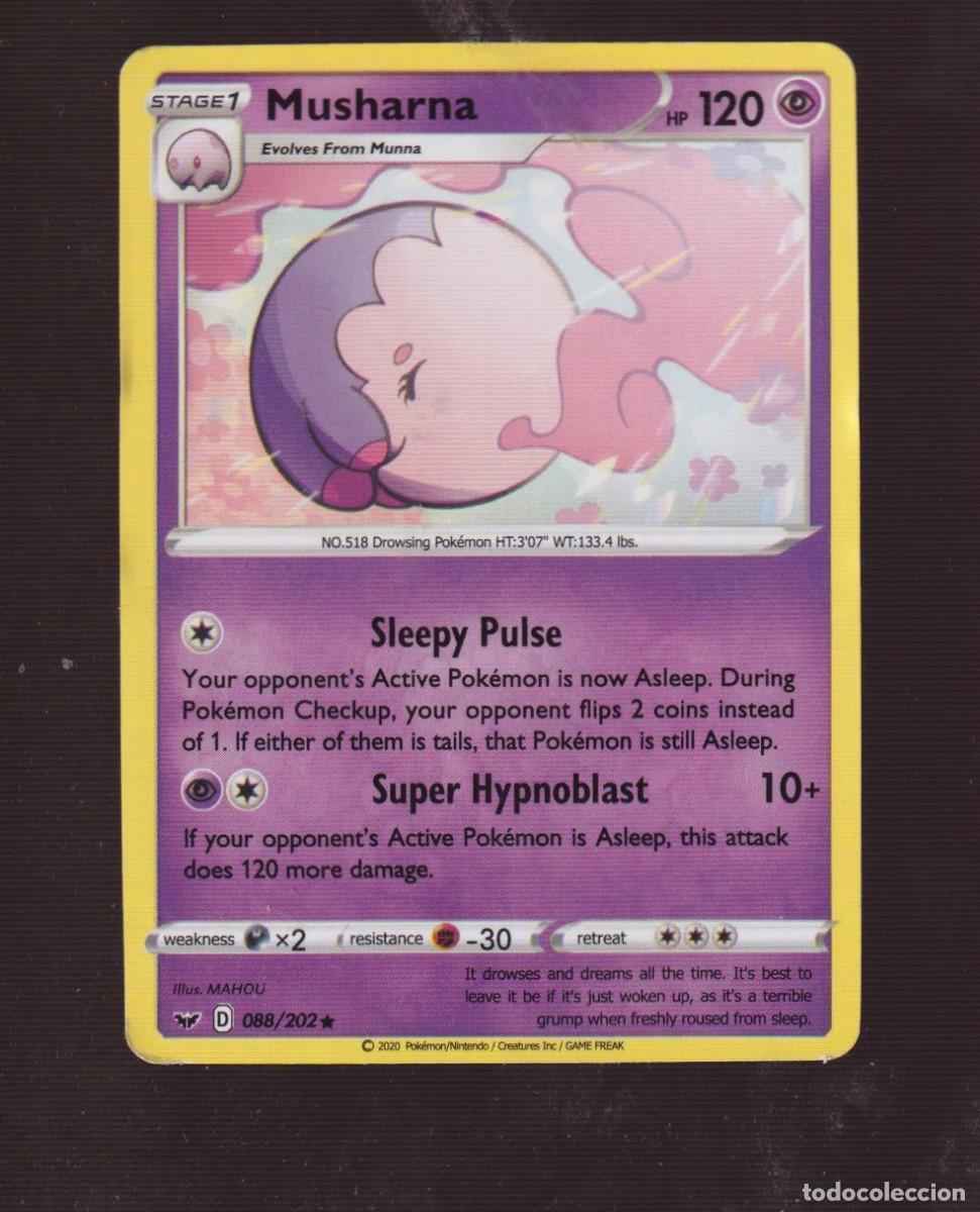 Coleccionismo: CROMOS DE POK&Eacute;MON BASIC MUSHARMA N &ordm; 518 HP 120 DEL A&Ntilde;O 2020