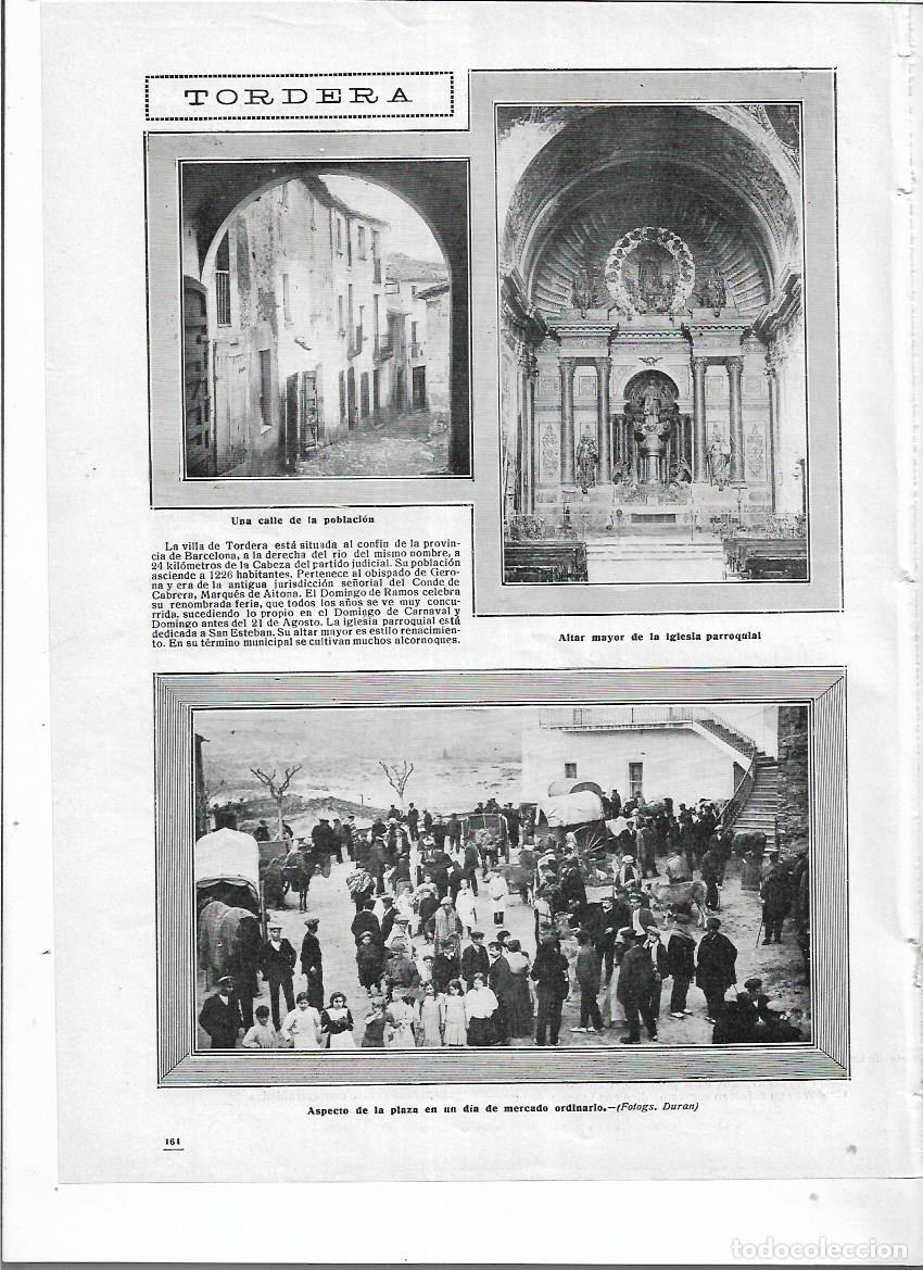 Coleccionismo: A&Ntilde;O 1913 RECORTE PRENSA TORDERA CALLE ALTAR MAYOR IGLESIA PLAZA DIA DE MERCADO CARROS CARRETAS