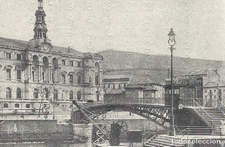Coleccionismo: BILBAO PUENTE SAN AGUSTIN 6X4 LAMINA FOTOGRAFICA ANTIGUA ORIGEN DESCONOCIDO 1900? L31