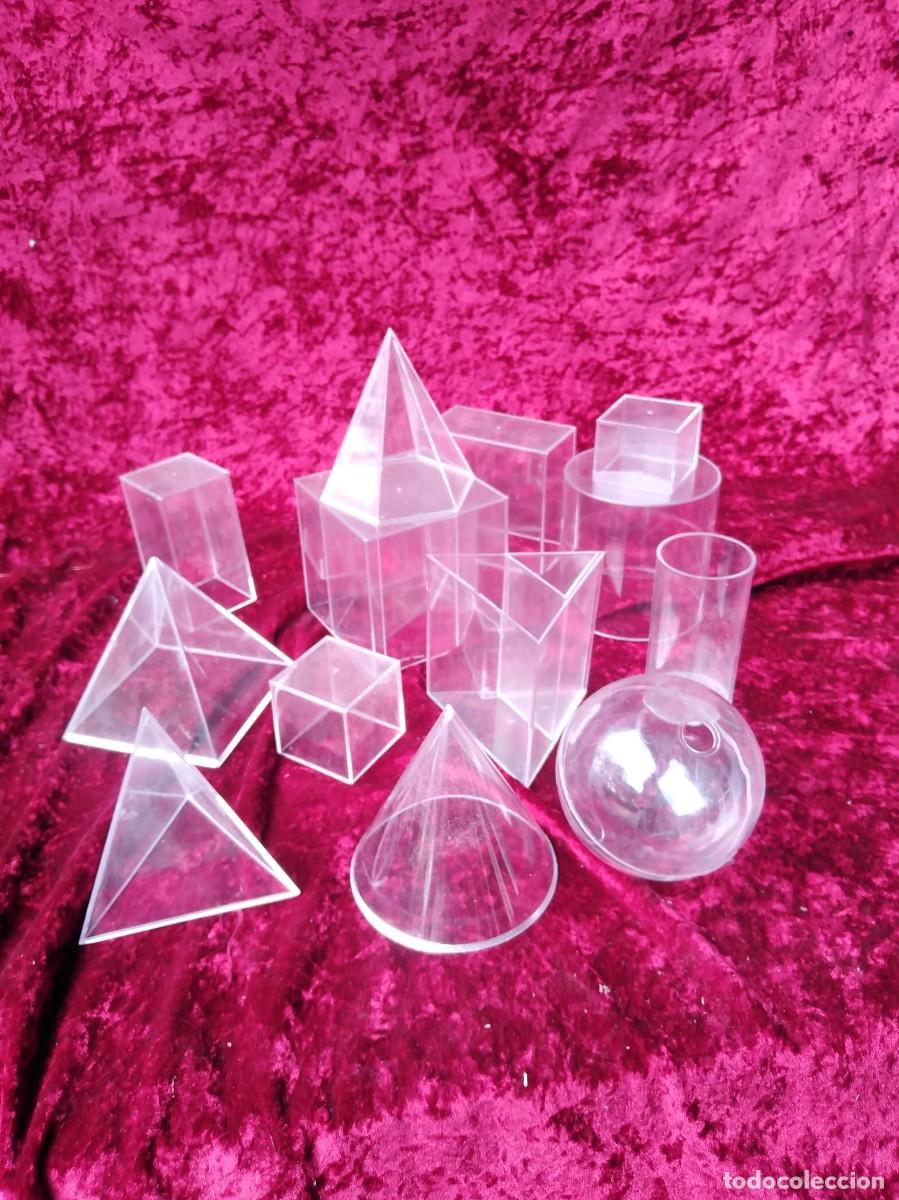 Coleccionismo: Preciosa colecci&oacute;n de figuras geom&eacute;tricas de metacrilato (procede de un instituto de ense&ntilde;anza media