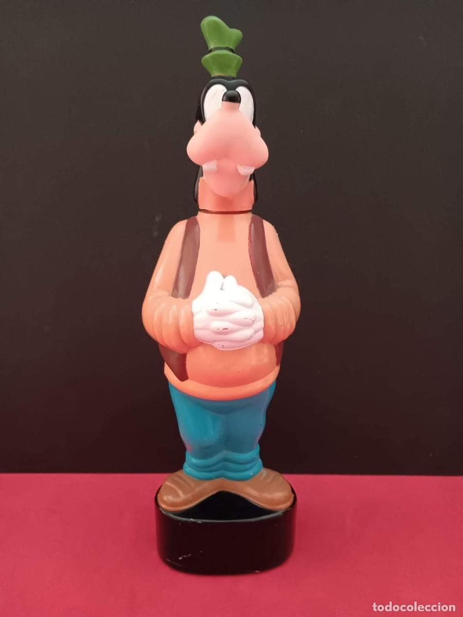 Coleccionismo: bonito bote de champu colonia en forma de mu&ntilde;eco figura de goofy disney a&ntilde;os 90