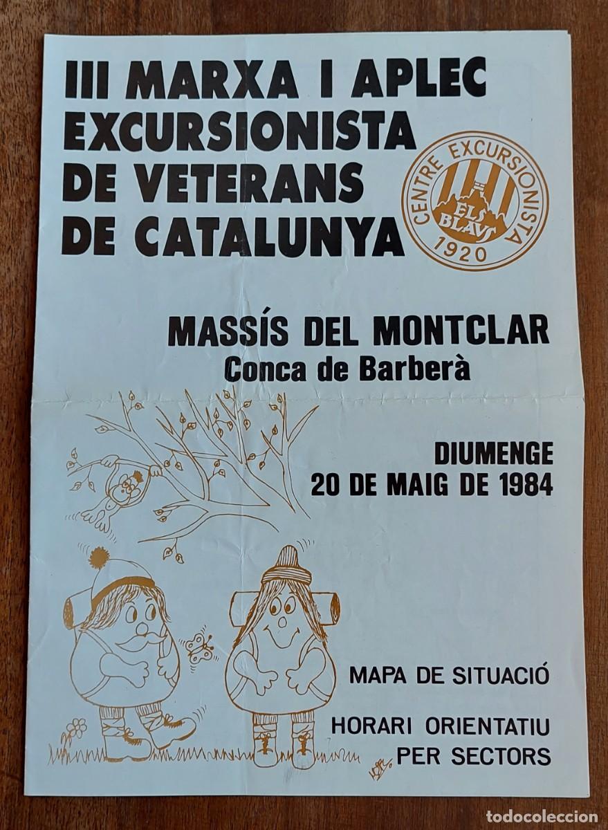 Coleccionismo: MONTCLAR CONCA DE BARBERA 1984 BIURE VALLESPINOSA PONTILS STA. PERPETUA EXCURSIONISME