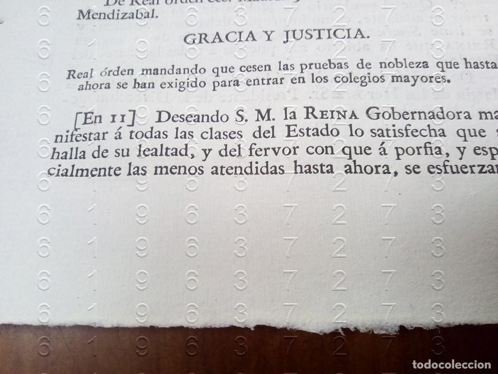 Coleccionismo: ABOLICION PRUEBA DE NOBLEZA 1836 DECRETO DE ISABEL II 1 HOJA PROCEDENCIA DESCONOCIDA L37