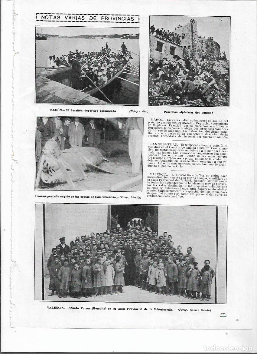 Collezionismo: A&Ntilde;O 1913 RECORTE PRENSA MAHON MENORCA BATALLON DEPORTIVO SECCION TORPEDISTA DEL ARSENAL