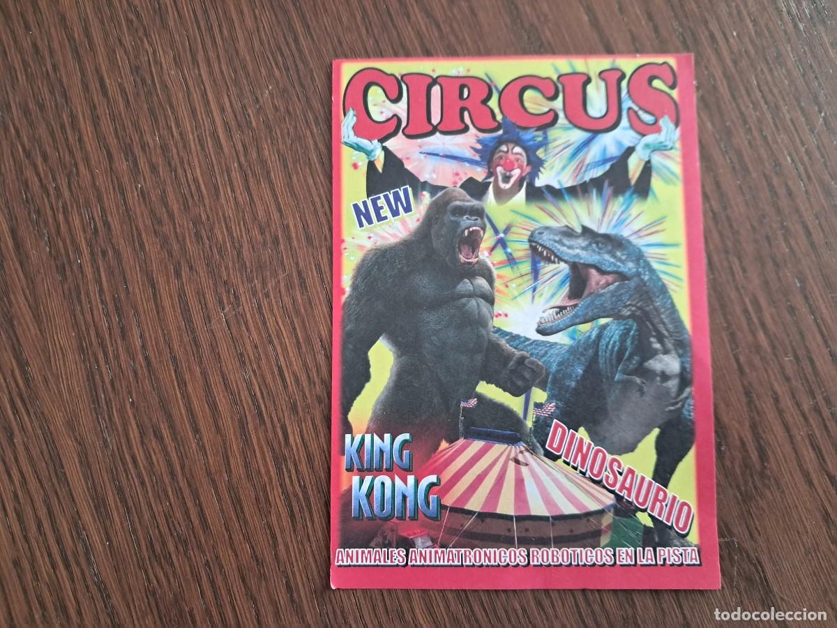 Coleccionismo: folleto de publicidad, new circus, King Kong & Dino T-Rex, Cala D'Or, Mallorca.