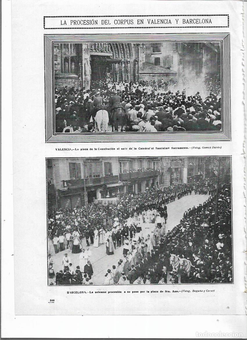 Collezionismo: A&Ntilde;O 1913 RECORTE PRENSA BARCELONA PROCESION CORPUS A SU PASO POR LA PLAZA DE SANTA ANA