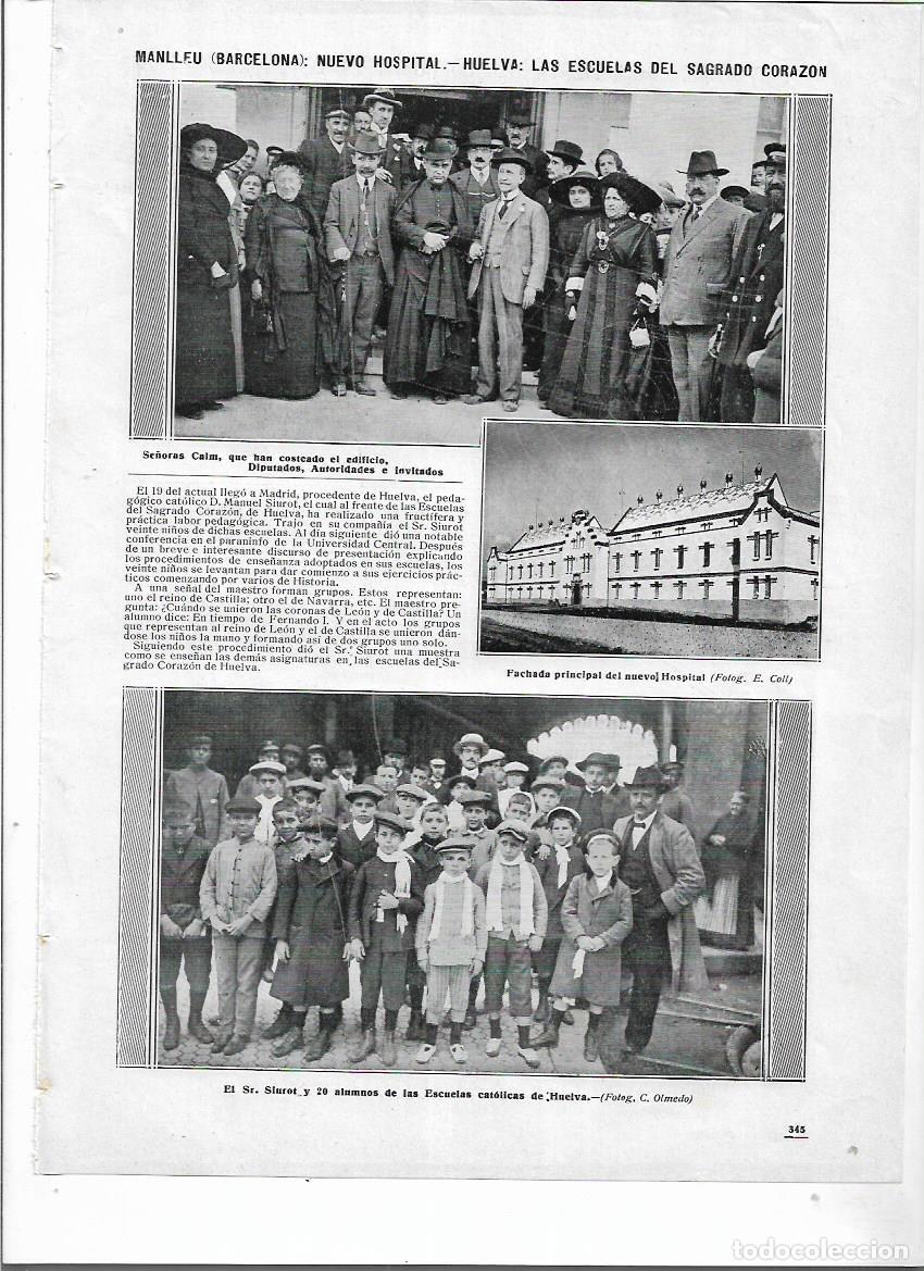 Collezionismo: A&Ntilde;O 1913 RECORTE PRENSA HUELVA SE&Ntilde;OR SIUROT Y LOS ALUMNOS DE LAS ESCUELAS CATOLICAS DE HUELVA