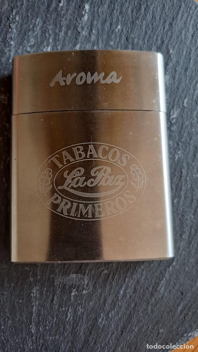Coleccionismo: Pitillera Met&aacute;lica Tabacos La Paz - Foto 2