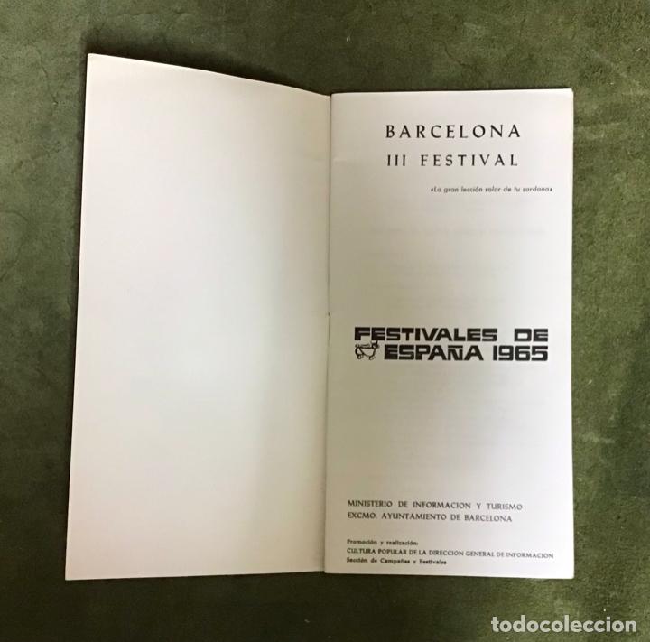 Coleccionismo: FESTIVALES DE ESPA&Ntilde;A 1964-1965, PROGRAMAS DE MANO - Foto 6