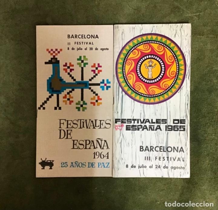 Coleccionismo: FESTIVALES DE ESPA&Ntilde;A 1964-1965, PROGRAMAS DE MANO - Foto 1