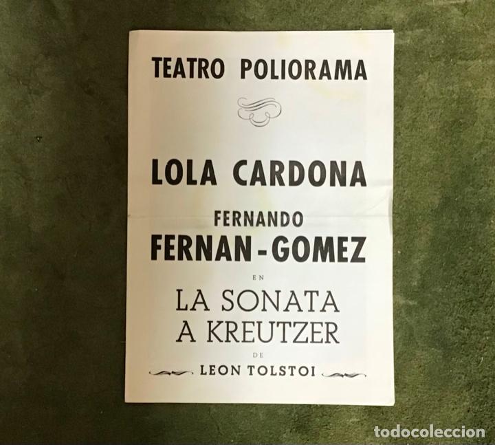 Coleccionismo: LA SONATA A KREUTZER, PROGRAMA DE MANO 1963 - Foto 3