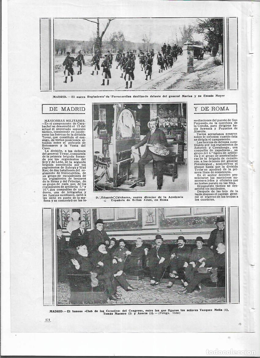 Collezionismo: A&Ntilde;O 1913 RECORTE PRENSA MADRID INTEGRANTES FAMOSO CLUB DE LAS CORNEJAS DEL CONGRESO