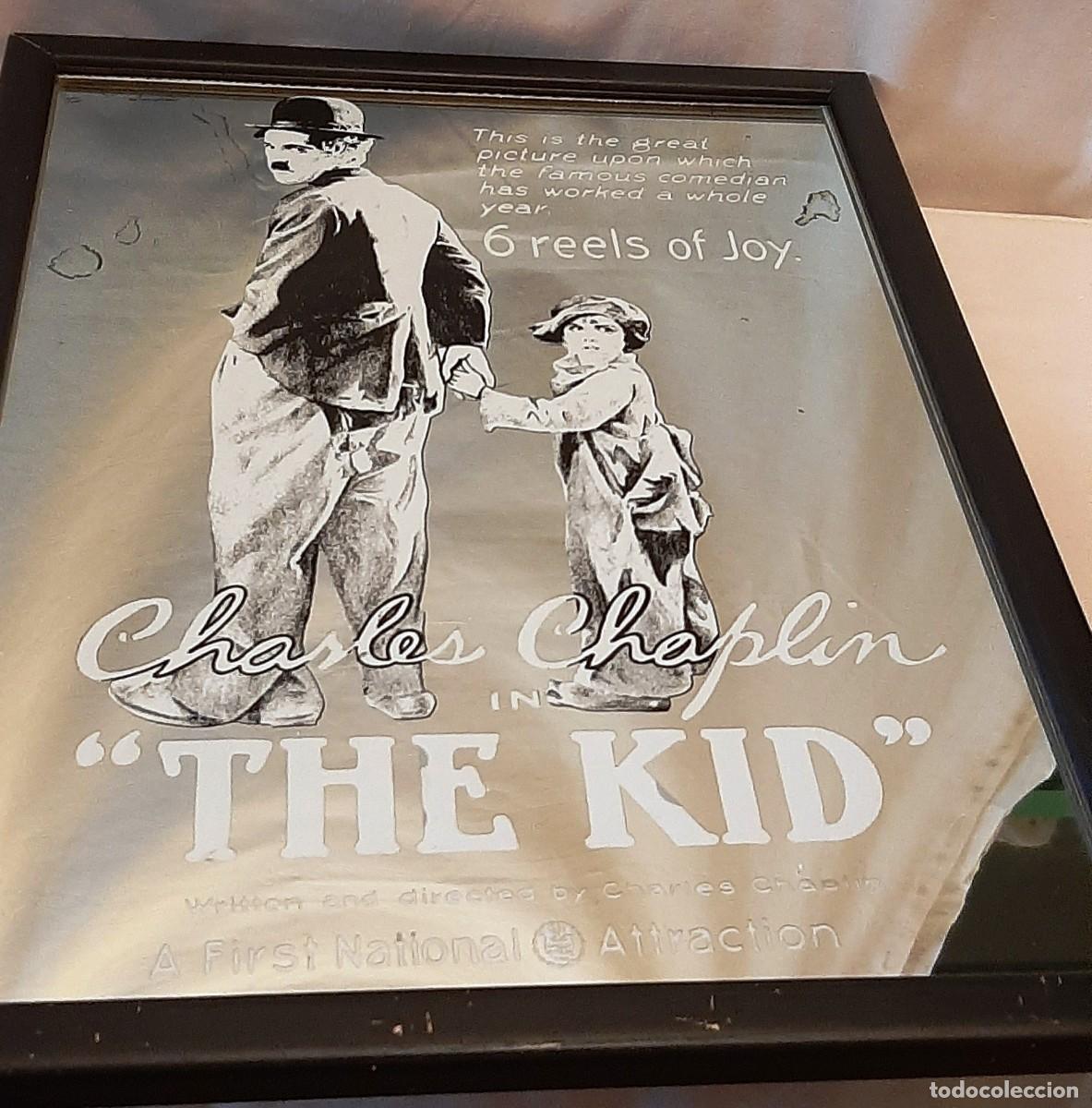 Coleccionismo: Cuadro espejo Chaplin &rdquo;The kid&rdquo; - Foto 1