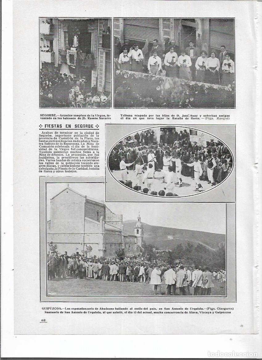 Collezionismo: A&Ntilde;O 1914 RECORTE PRENSA SEGORBE CASTELLON FIESTAS DE LA ESPERANZA TEMPLETE RAMON NAVARRO