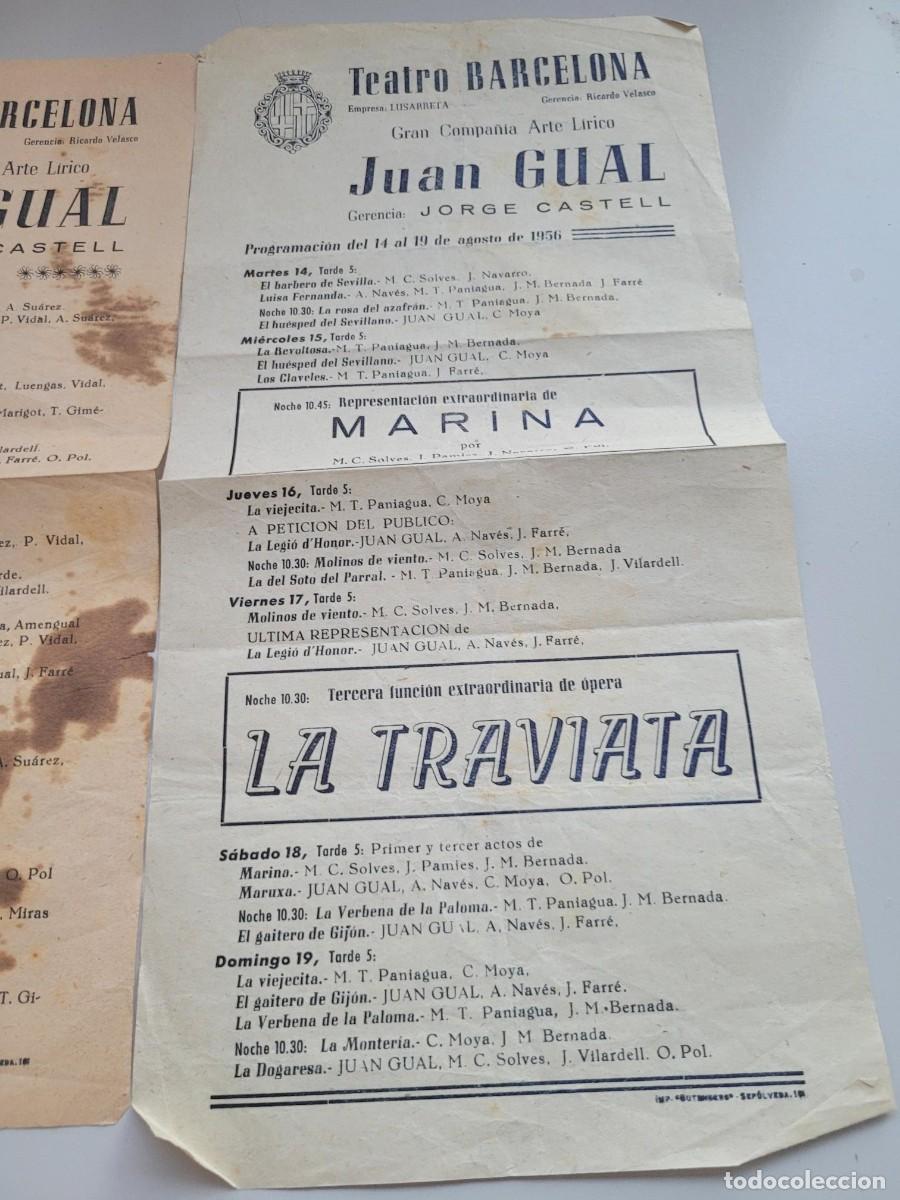 Coleccionismo: TRES PROGRAMAS DE TEATRO BARCELONA 1956 G1 - Foto 3