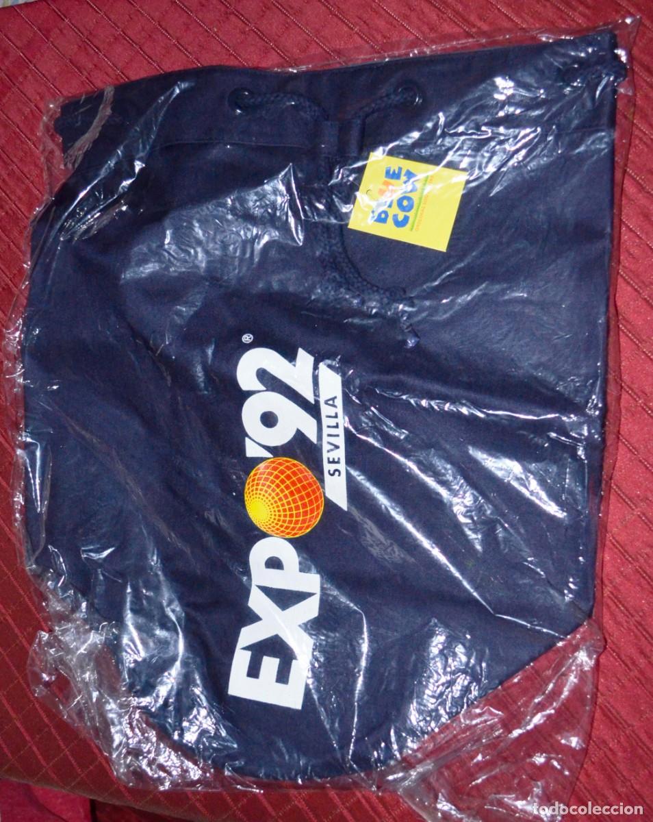 Sammeln: Bolsa / macuto / mochila EXPO&acute;92 Sevilla. Azul marino. Nuevo, sin usar.