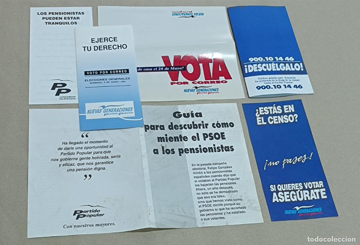 Coleccionismo: PUBLICIDAD, PROGRAMAS, PROPAGANDA ELECTORAL PARTIDO POPULAR A&Ntilde;OS 90