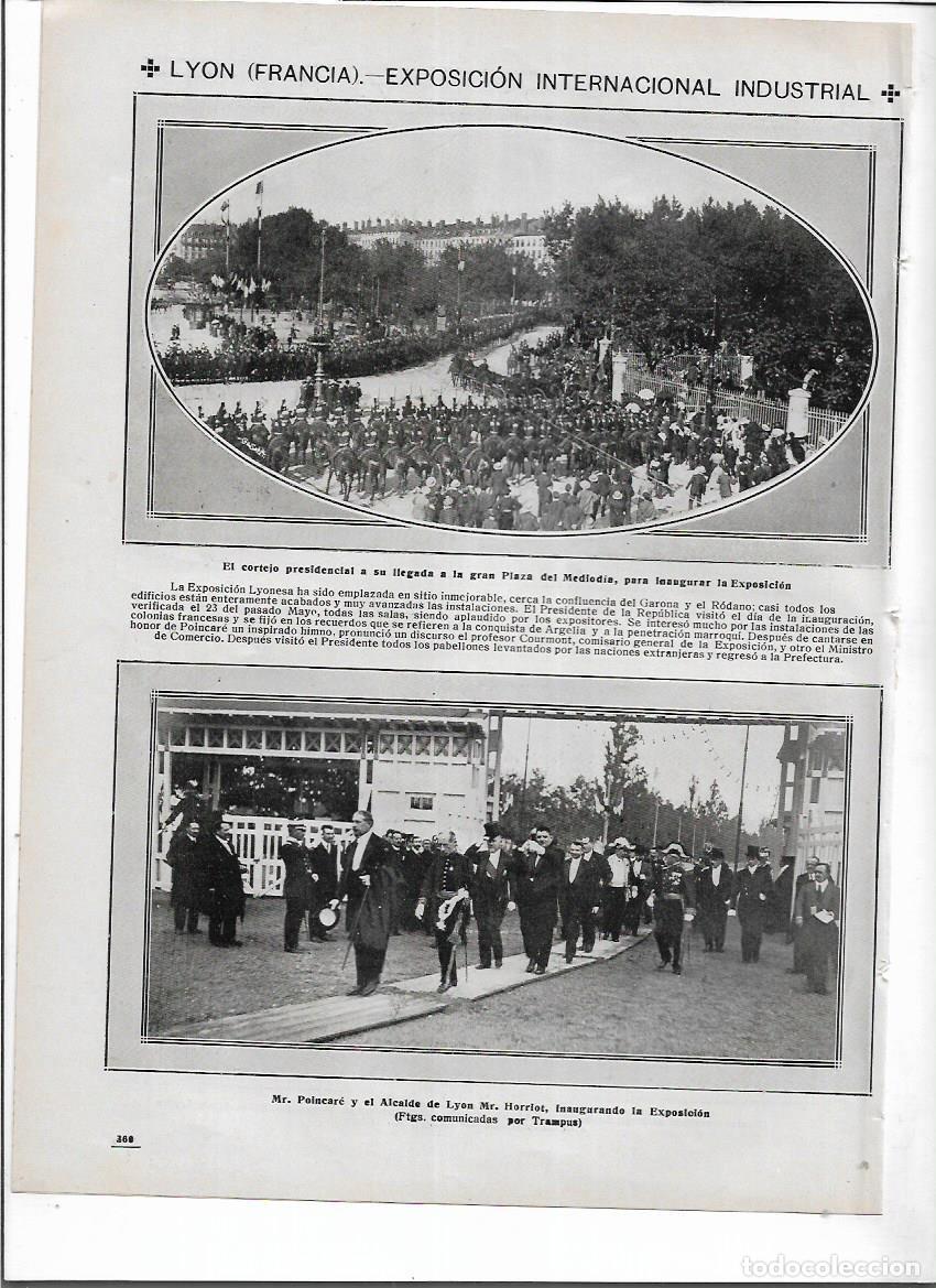 Collezionismo: A&Ntilde;O 1914 RECORTE PRENSA LYON FRANCIA INAUGURACION EXPOSICION INTERNACIONAL INDUSTRIAL