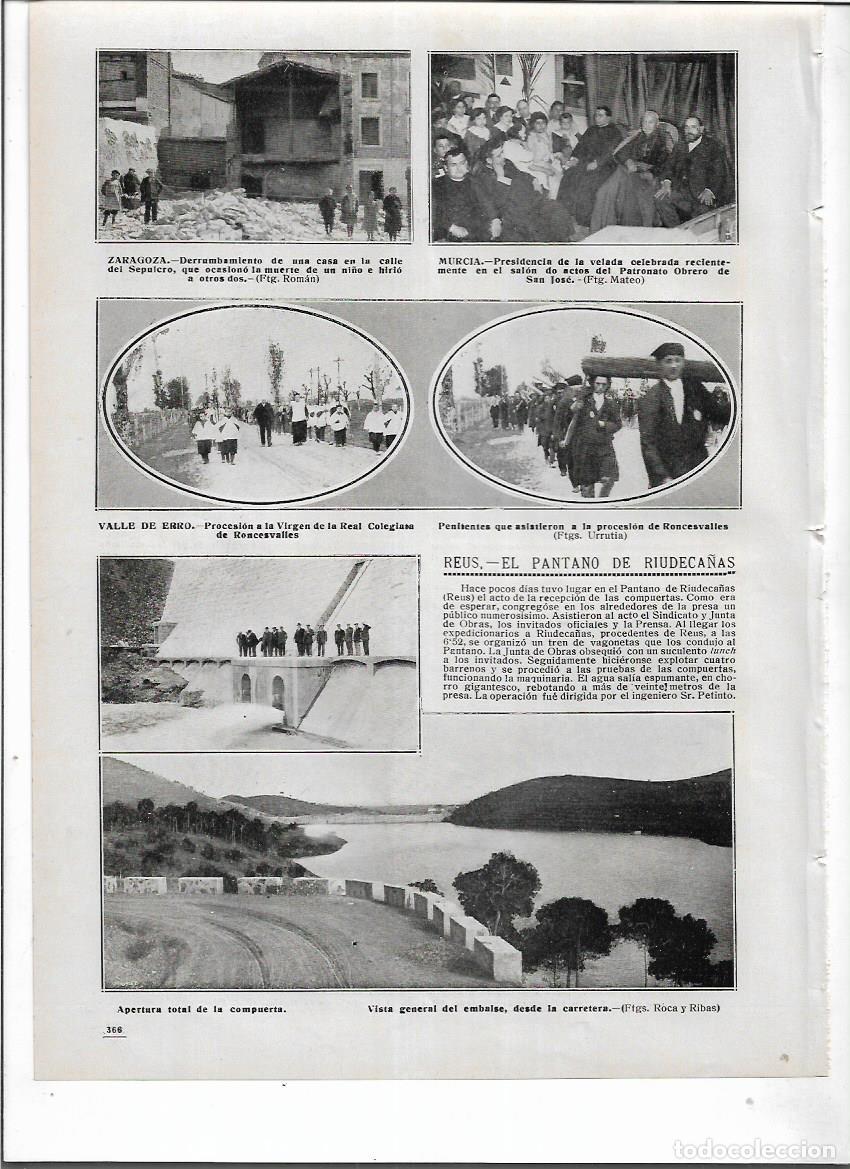Collectionnisme: A&Ntilde;O 1914 RECORTE PRENSA REUS PANTANO DE RIUDECA&Ntilde;AS RIUDECANYES EMBALSE APERTURA COMPUERTA