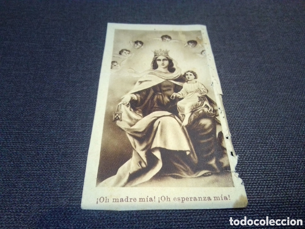 Coleccionismo: ESTAMPA 000 REINA VIRGEN MAR&Iacute;A DEL CARMEN 9,8x5,6 NI&Ntilde;O JES&Uacute;S SANTA PROTECTORA MARINEROS ESCAPULARIO
