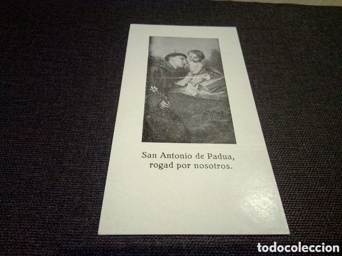 Coleccionismo: ESTAMPA 000 SAN ANTONIO DE PADUA 11,7X6,3CM SANTO JES&Uacute;S AOS 40 PAPEL GRUESO CALIDAD