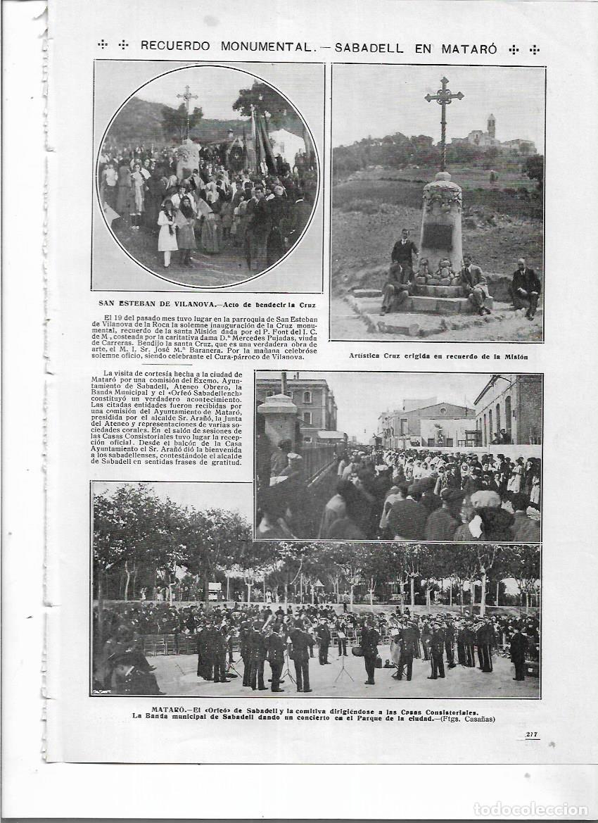 Collezionismo: A&Ntilde;O 1914 RECORTE PRENSA MATARO CONCIERTO BANDA DE MUSICA MUNICIPAL DE SABADELL ORFEO SABADELLENC