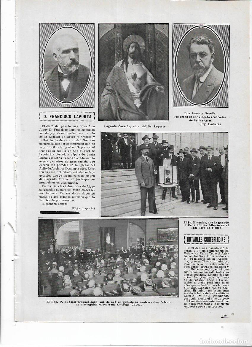 Collezionismo: A&Ntilde;O 1914 RECORTE PRENSA ALCOY MUERTE ARTISTA FEDERICO LAPORTA PINTURA CUADRO SAGRADO CORAZON