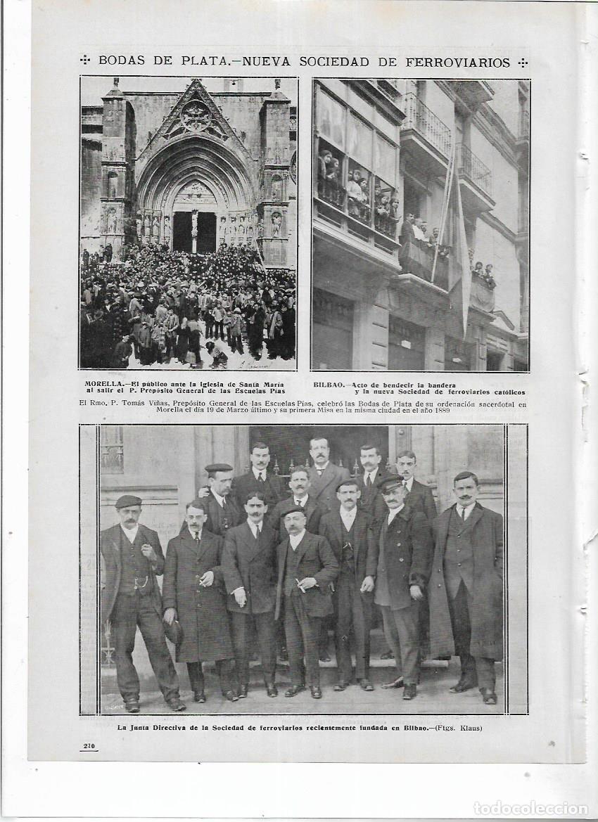 Collezionismo: A&Ntilde;O 1914 RECORTE PRENSA MORELLA IGLESIA SANTA MARIA SALIDA TOMAS VI&Ntilde;AS PREPOSITO ESCUELAS PIAS