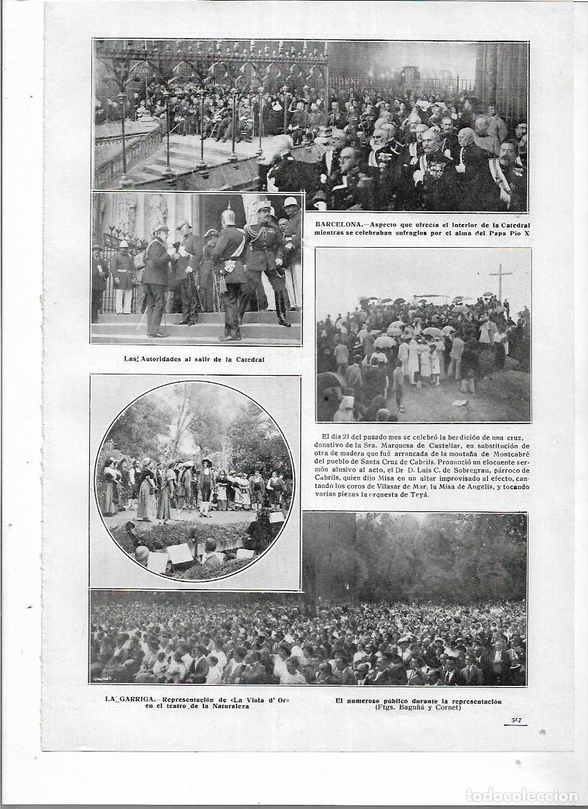 Collezionismo: A&Ntilde;O 1914 RECORTE PRENSA SANTA CREU DE CABRILS BENDICION CRUZ DONATIVO MARQUESA DE CASTELLAR COROS