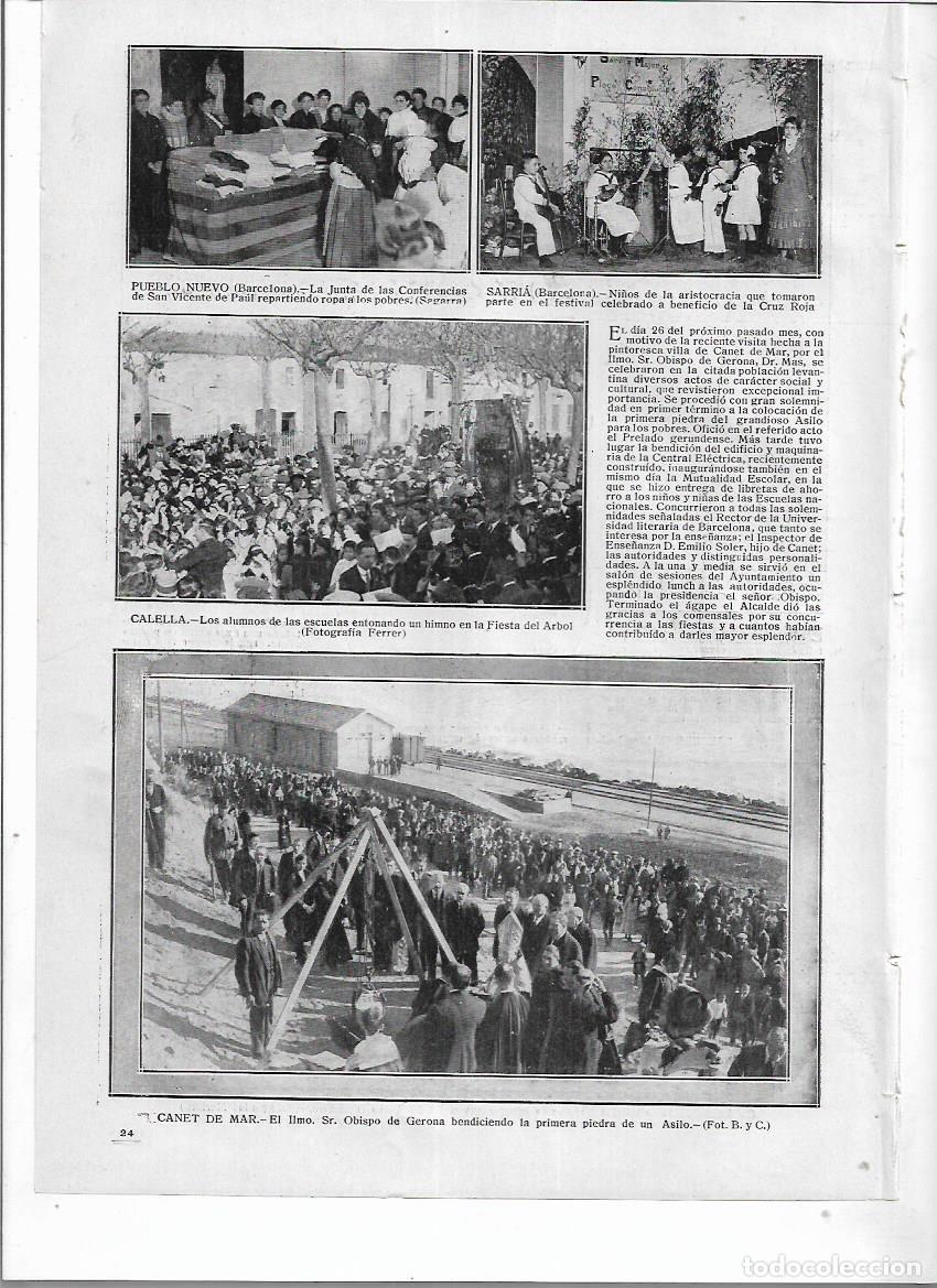 Coleccionismo: A&Ntilde;O 1916 RECORTE PRENSA CALELLA FIESTA DEL ARBOL NI&Ntilde;OS DE LAS ESCUELAS CANTANDO UN HIMNO
