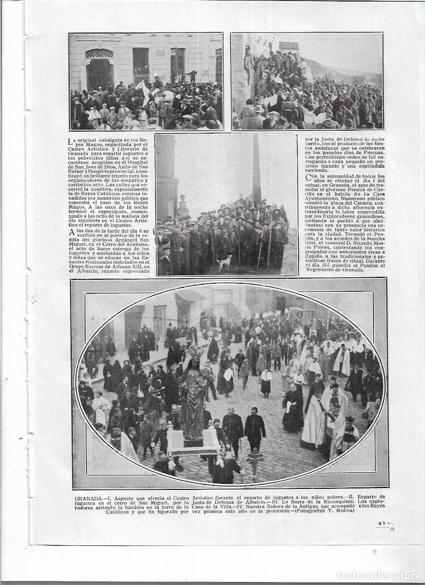 Coleccionismo: A&Ntilde;O 1916 RECORTE PRENS GRANADA IMAGEN NUESTRA SE&Ntilde;ORA DE LA ANGUSTIA ACOMPA&Ntilde;ANDO REYE MAGOS PROCESION
