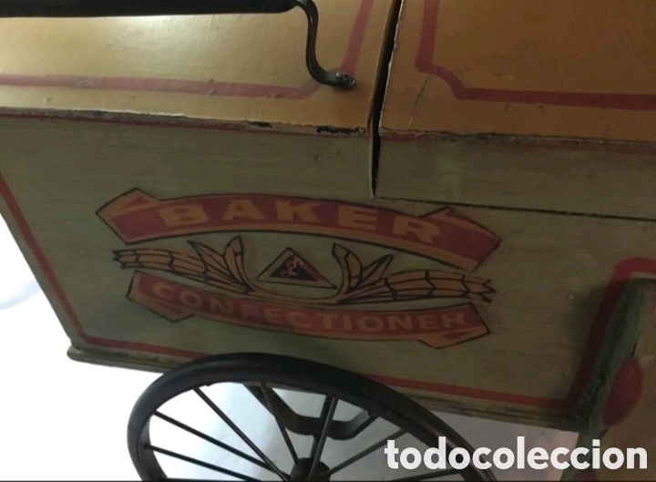 Coleccionismo: Carro de mano madera decorado - Foto 10