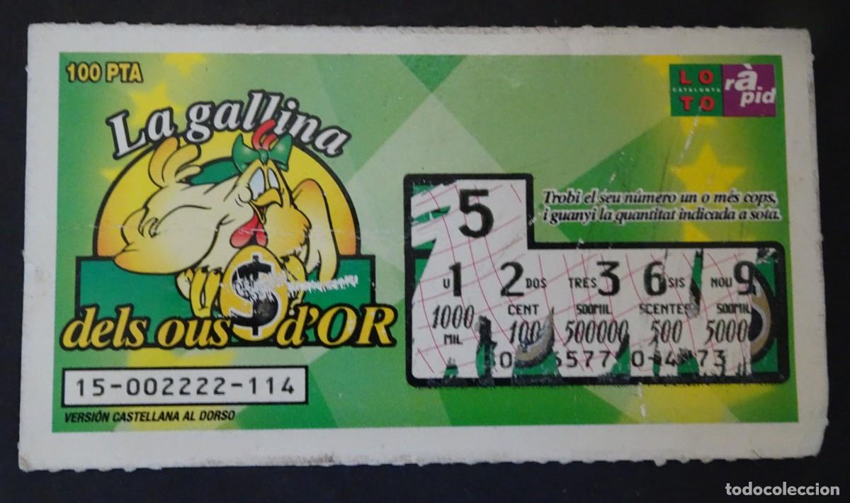 Coleccionismo: RASCA , LA GALLINA DELS OUS D&acute;OR, LOTO RAPID CATALUNYA, VER FOTOS