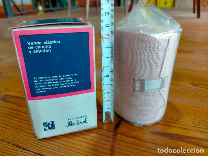 Coleccionismo: Venda el&aacute;stica de caucho y algod&oacute;n Vendagom con caja - Foto 3