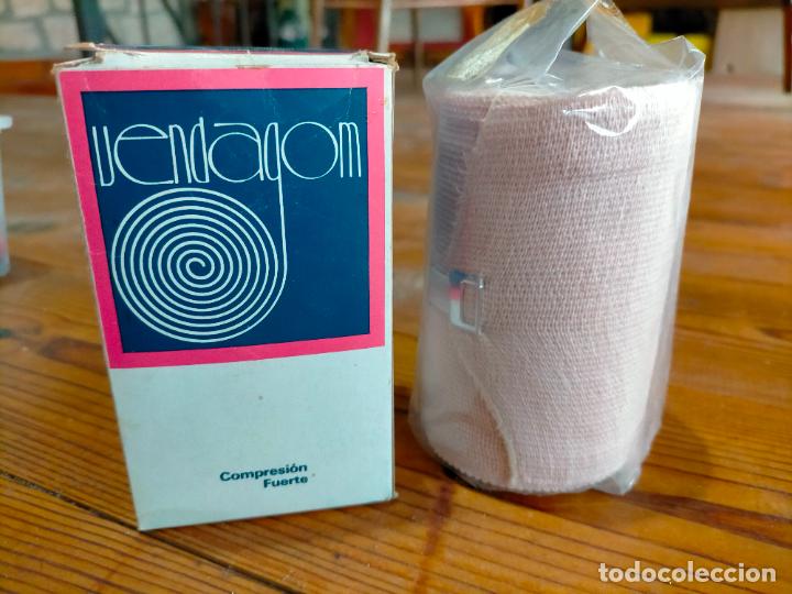 Coleccionismo: Venda el&aacute;stica de caucho y algod&oacute;n Vendagom con caja - Foto 1