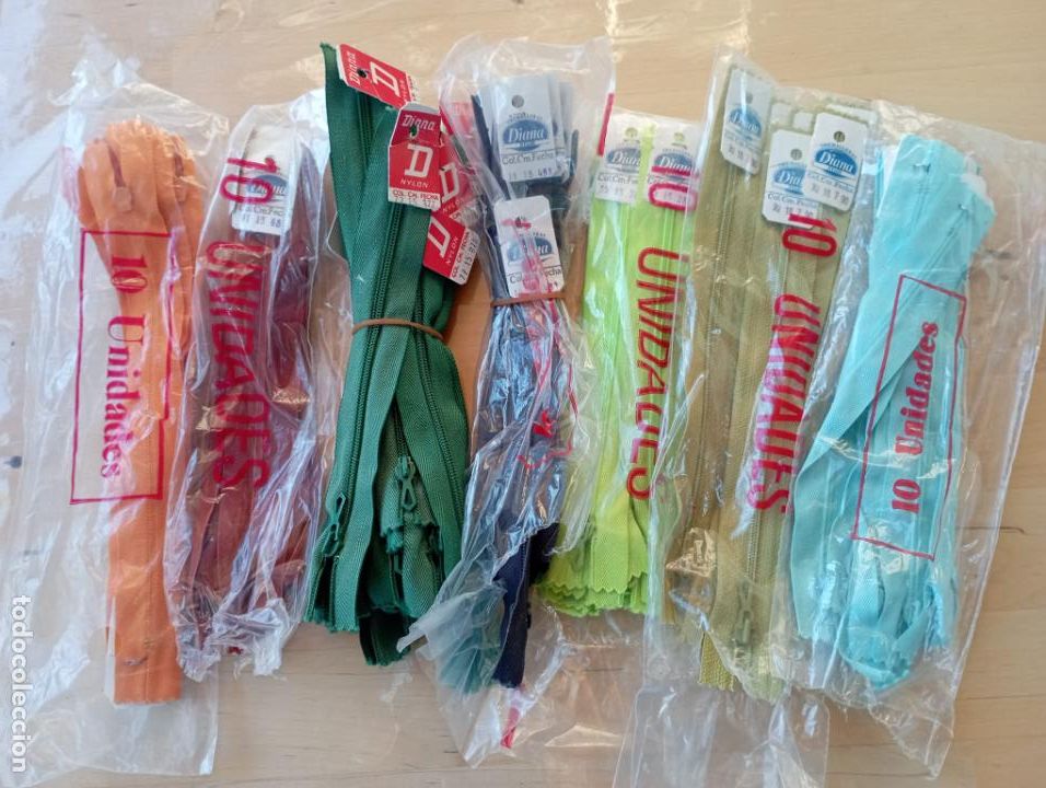 Coleccionismo: LOTAZO ANTIGUAS CREMALLERAS DIANA - SIN USAR.