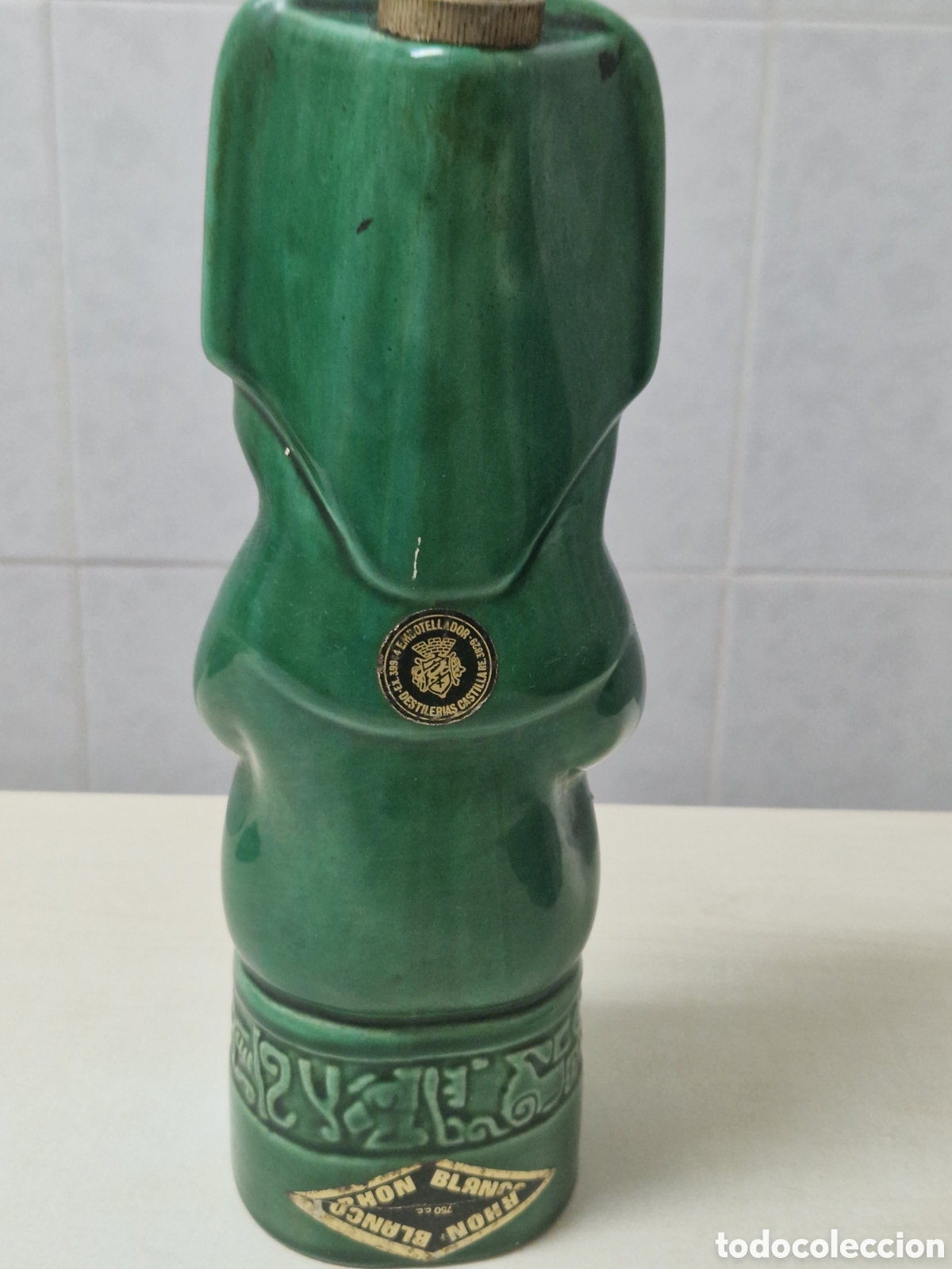 Coleccionismo: BOTELLA DE PORCELANA FIGURA AZTECA - Foto 8