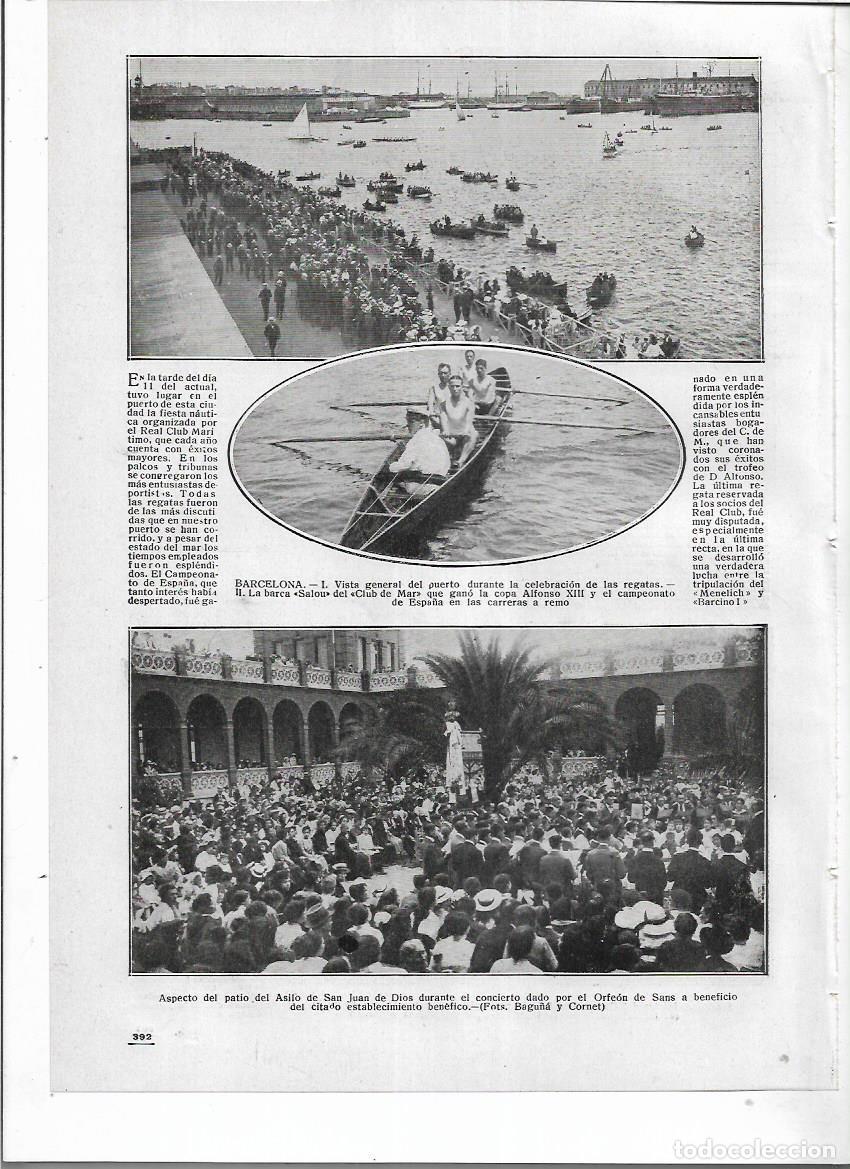 Collectionnisme: A&Ntilde;O 1916 RECORTE PRENSA BARCELONA REGATAS EN EL PUERTO GANADOR CAMPEONATO BARCA SALOU CLUB DE MAR