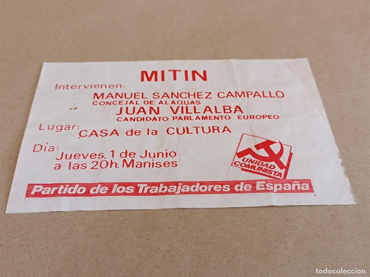Coleccionismo: PROGRAMA PROPAGANDA PARTIDO DE LOS TRABAJADORES DE ESPA&Ntilde;A UNIDAD COMUNISTA