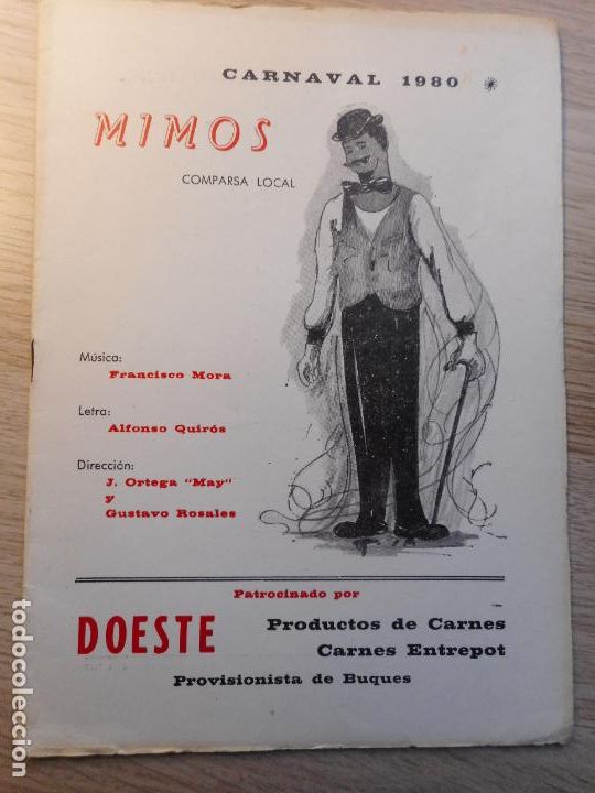 Coleccionismo: MIMOS COMPARSA LOCAL. CARNAVAL CADIZ 1980. PRODUCTOS DOESTE