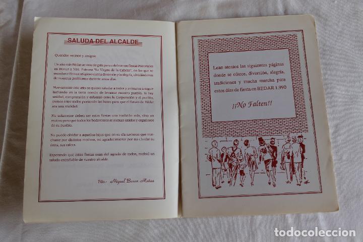 Coleccionismo: PROGRAMA DE FIESTAS BEDAR ALMERIA 1990 - Foto 3