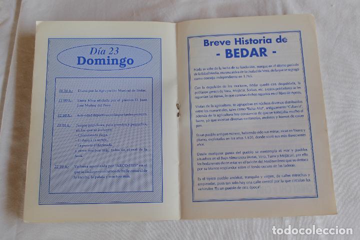 Coleccionismo: PROGRAMA DE FIESTAS BEDAR ALMERIA 1990 - Foto 4