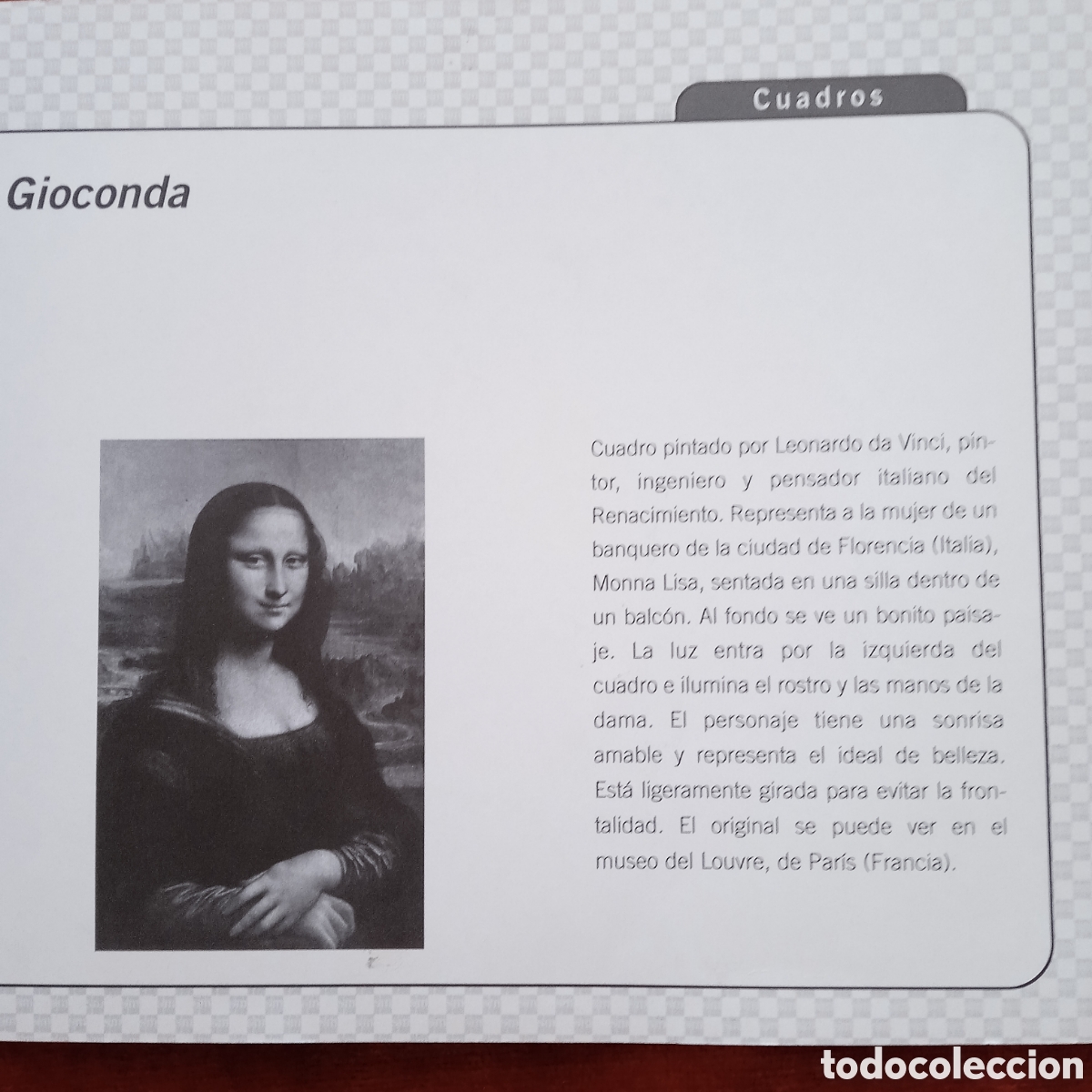 Coleccionismo: Leonardo da Vinci,Lamina la Gioconda - Foto 8
