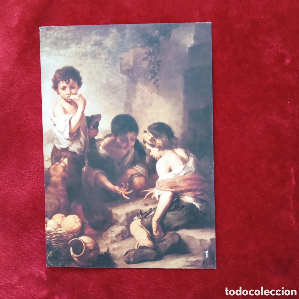 Coleccionismo: Murillo,Lamina Dos ni&ntilde;os comiendo mel&oacute;n y uvas - Foto 7