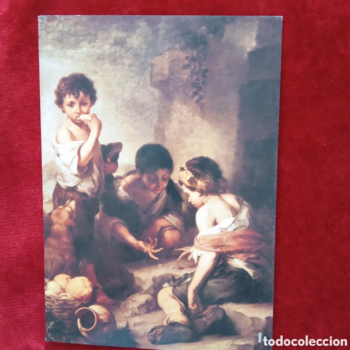 Coleccionismo: Murillo,Lamina Dos ni&ntilde;os comiendo mel&oacute;n y uvas - Foto 8