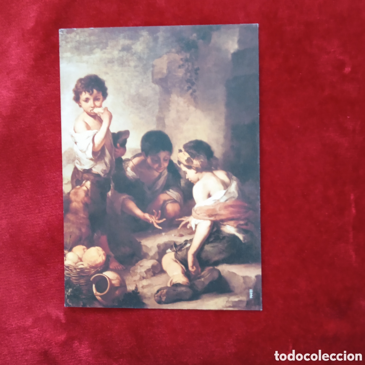 Coleccionismo: Murillo,Lamina Dos ni&ntilde;os comiendo mel&oacute;n y uvas - Foto 9